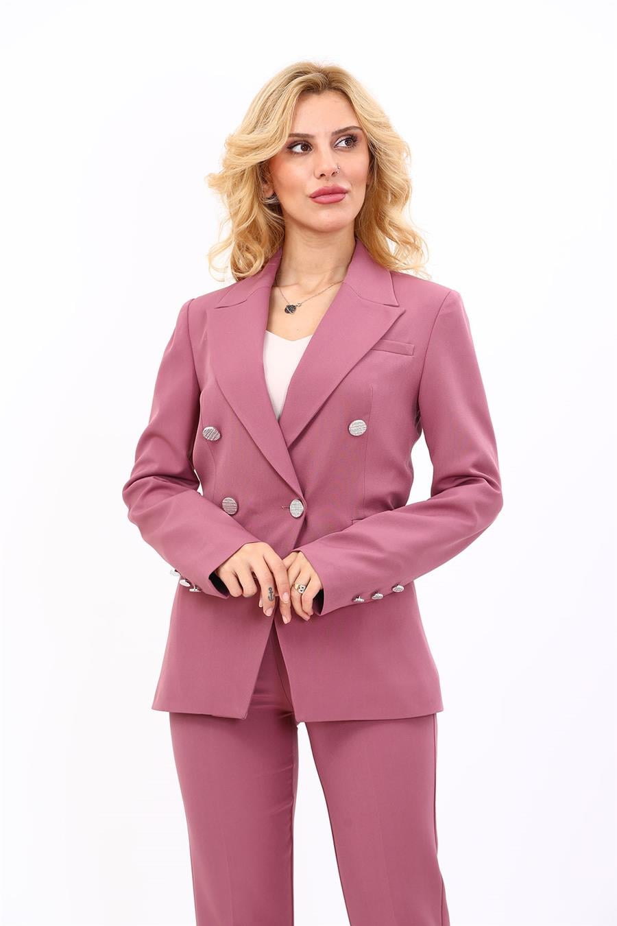 Erkek Yaka  Çapraz Ceket-Rose Önder Özsoy 1047100 Kruvaze Çapraz Ceket