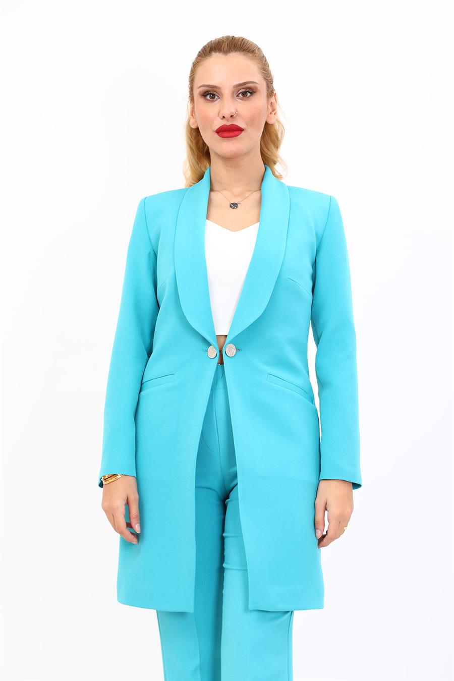 Helen Ceket-Turkuaz Önder Özsoy 1004100 Helen Ceket