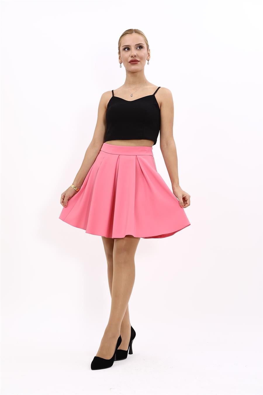 Kısa Kloş Etek-Pembe Önder Özsoy 5517100 Kloş Kısa Etek