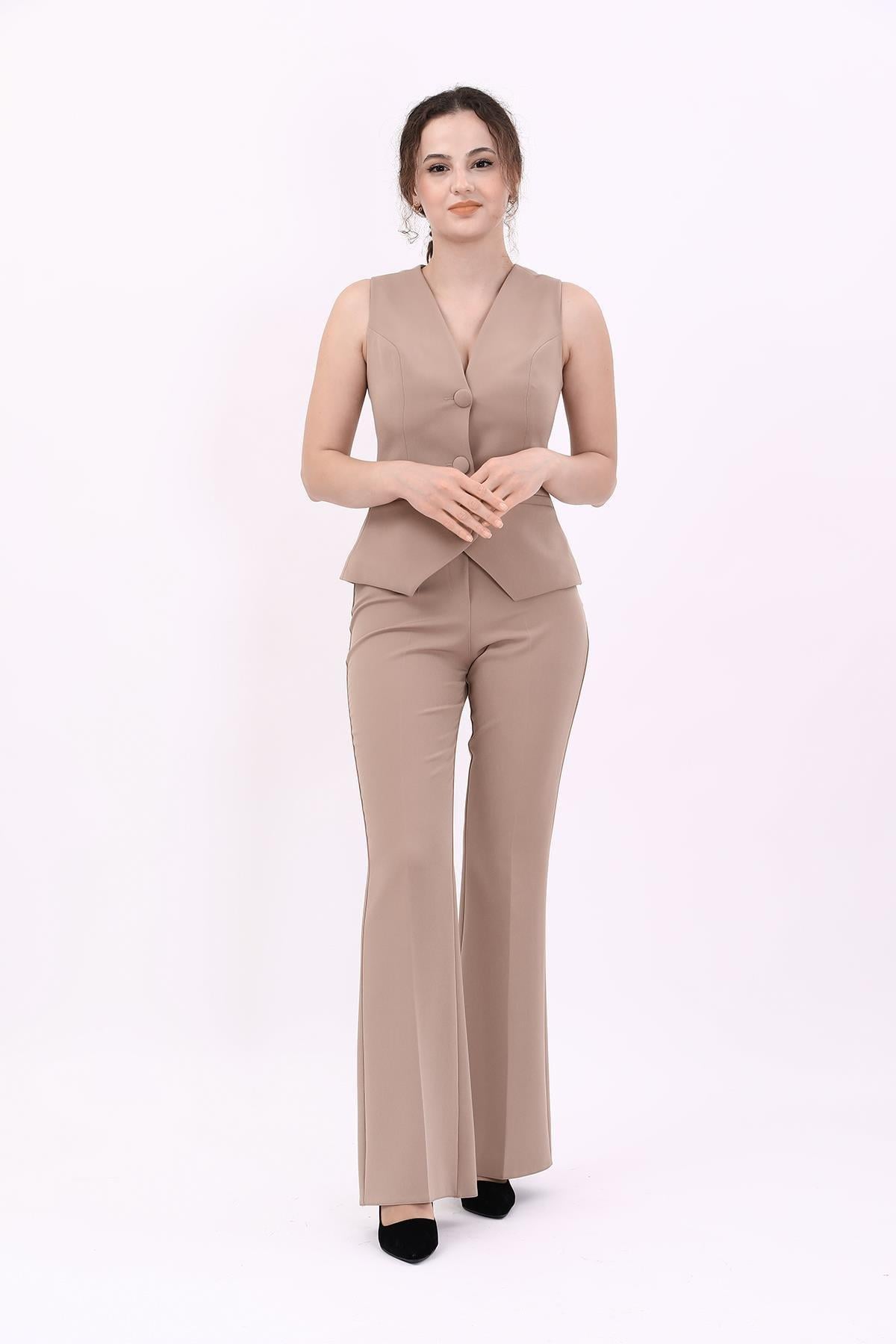 Klasik Yelek & İspanyol  Paça Pantolon Takım-Taş Önder Özsoy 1510530 Takım