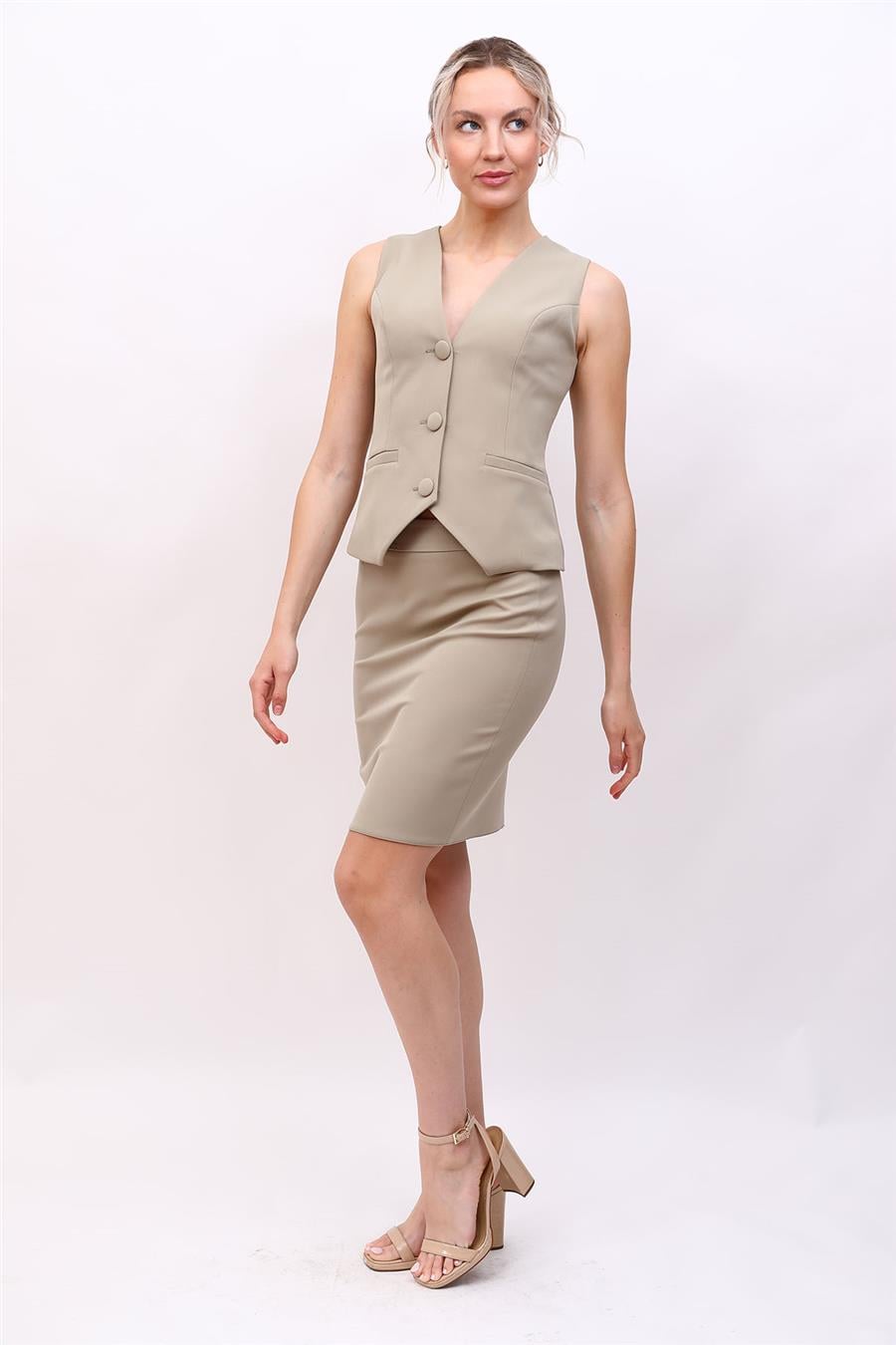 Klasik Yelek & Kalem Etek Takım-Bambu Önder Özsoy 1510502 Yelek Takım