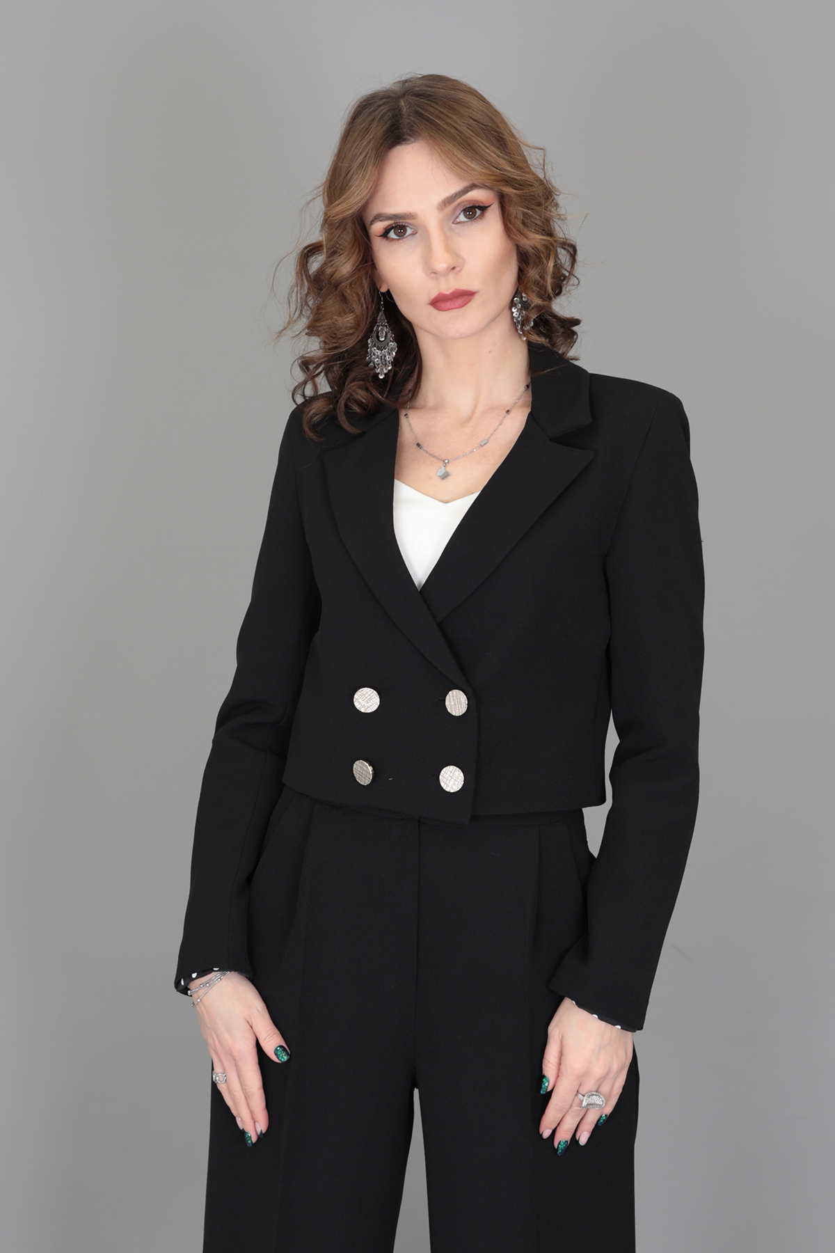 Mini Blazer Ceket-Siyah - Önder Özsoy | Ofis Giyim | Yeni Sezon