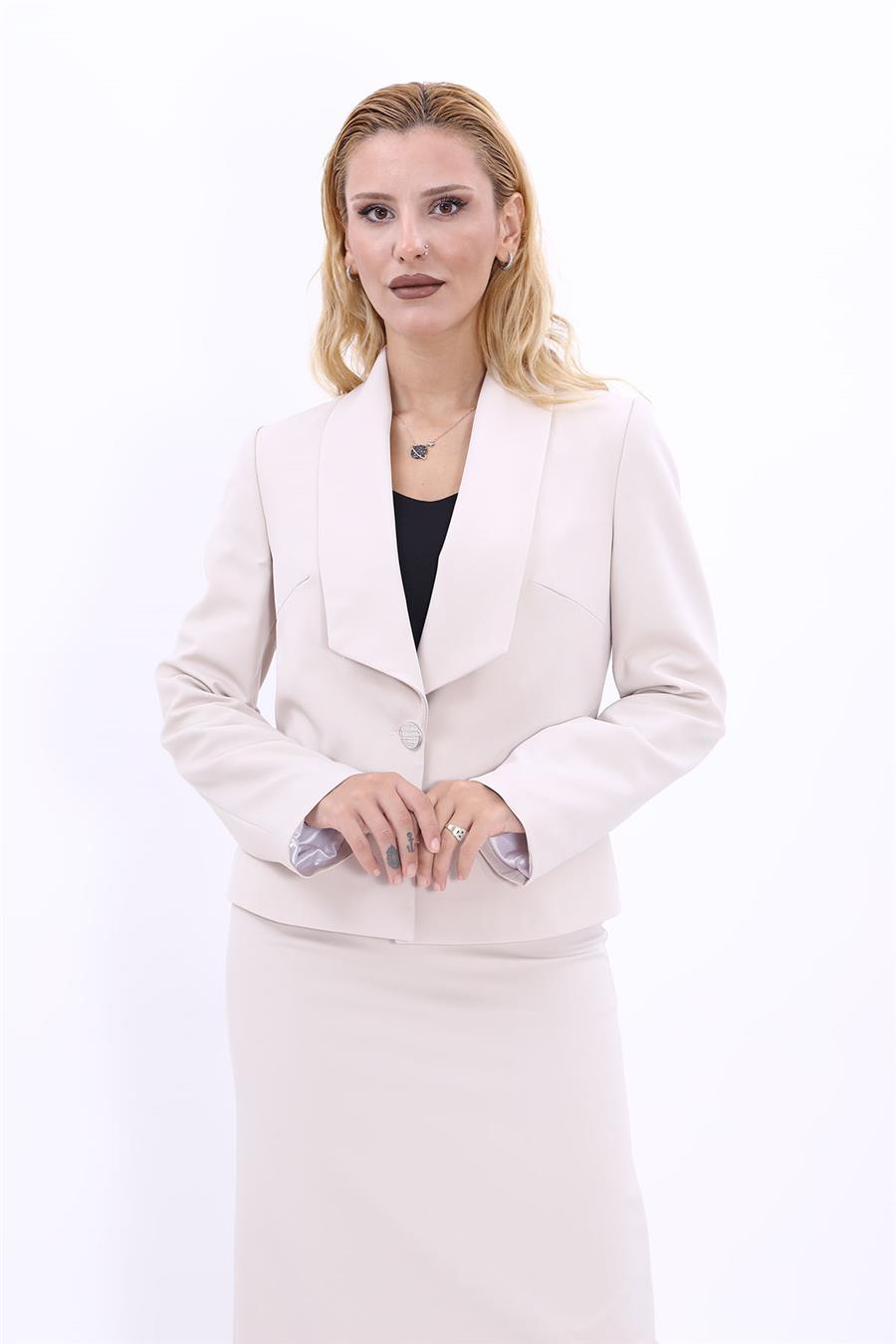 Mini  Ceket-Bej Önder Özsoy 2132100 Kısa Ceket