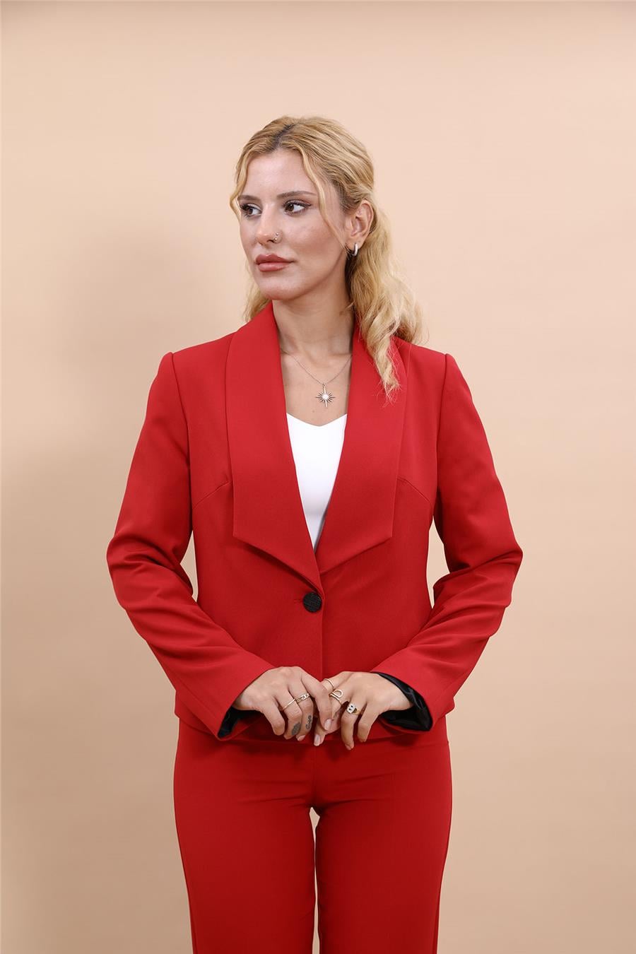Mini  Ceket-Kırmızı Önder Özsoy 2132100 Kısa Ceket