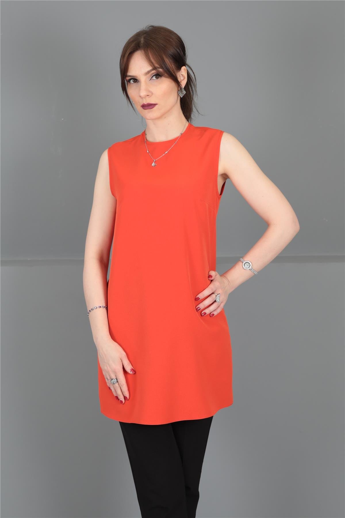 SIFIR KOL İÇLİK-Turuncu Önder Özsoy 3001100 Tunik