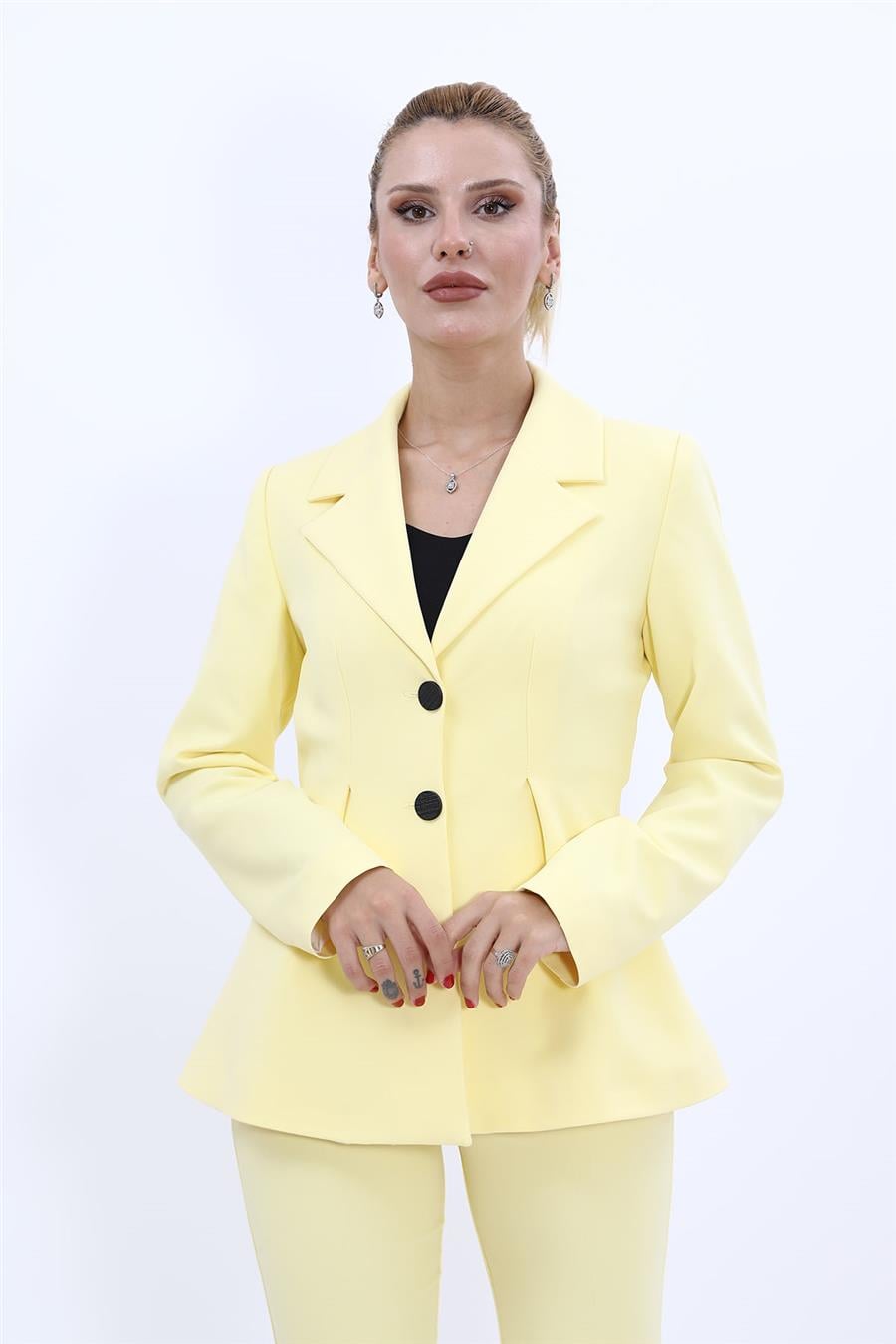 Yonca Ceket-Sarı Önder Özsoy 2127100 Ara Boy Ceket