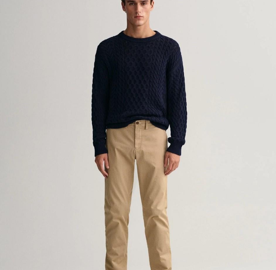 GANT Erkek Bej Slim Fit Hallden Pantolon