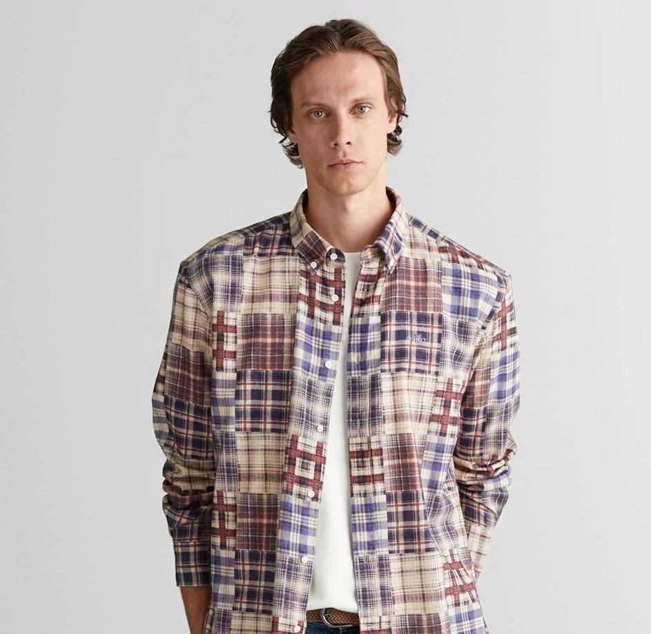 GANT Erkek Bordo Relaxed Fit Gömlek