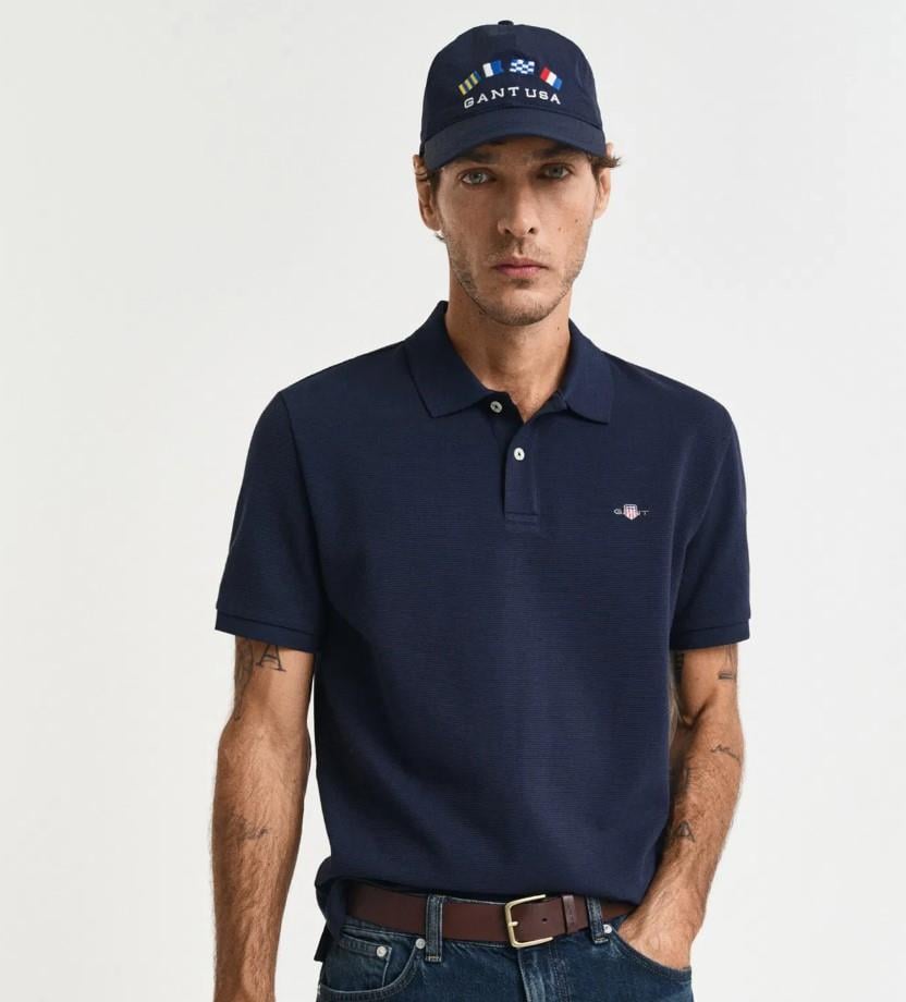 GANT Erkek Lacivert Regular Fit Polo