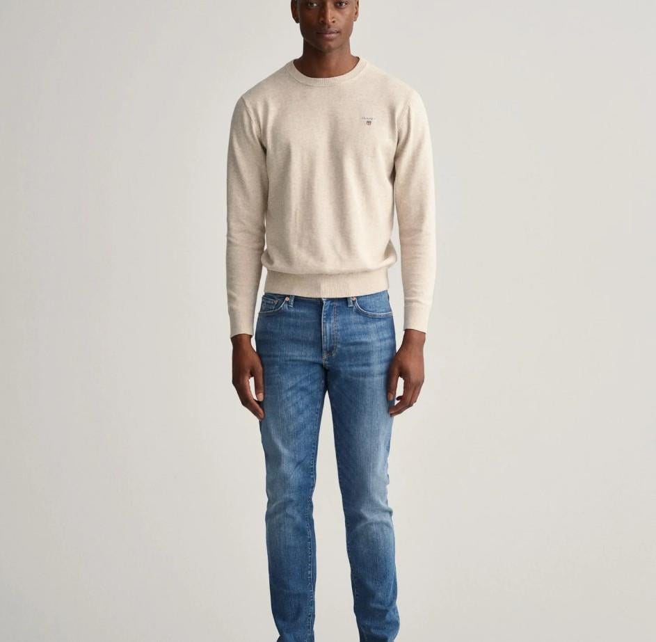 GANT Erkek Mavi Extra Slim Fit Jean Pantolon