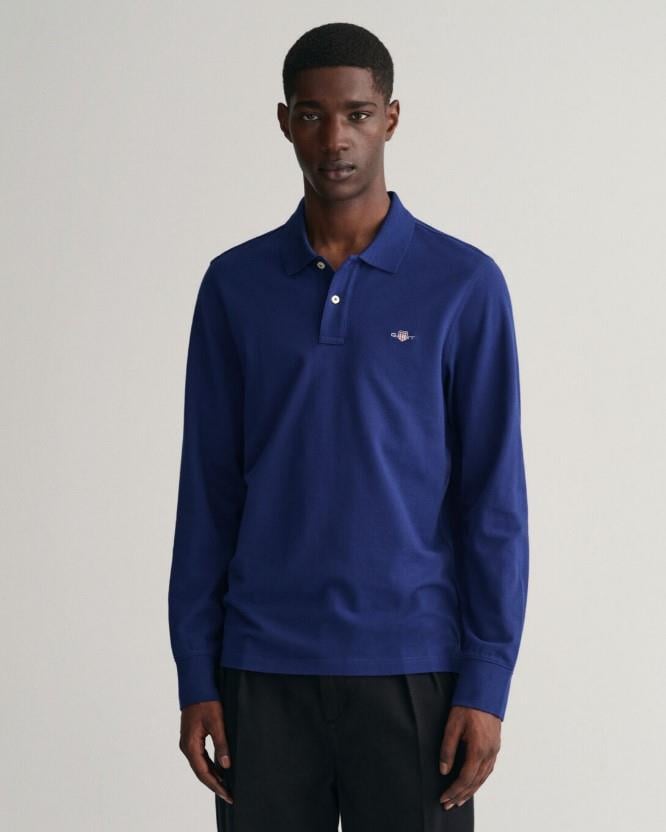GANT Erkek Mavi Regular Fit Logolu Polo