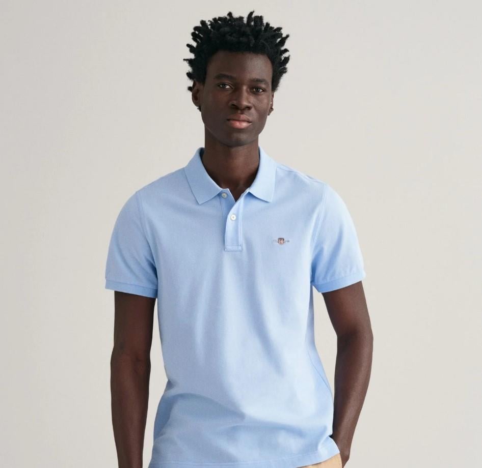 GANT Erkek Mavi Regular Fit Logolu Polo