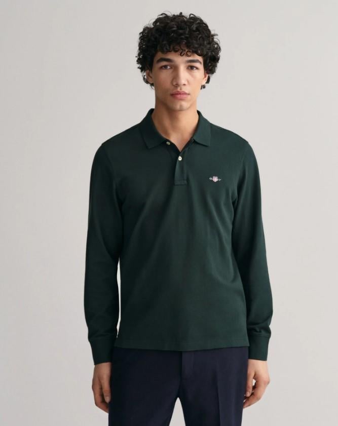 GANT Erkek Yeşil Regular Fit Logolu Polo