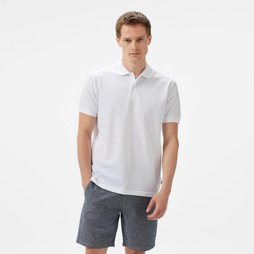 Nautica Erkek Beyaz Classic Fit Polo