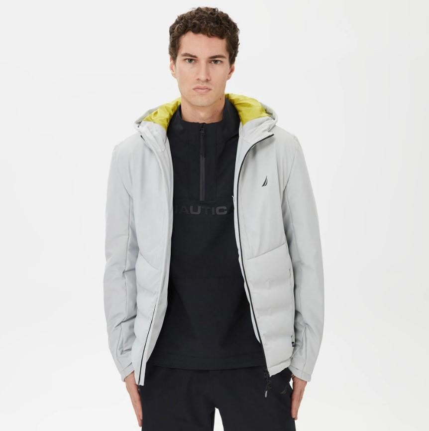 Nautica Erkek Gri Standart Fit Mont
