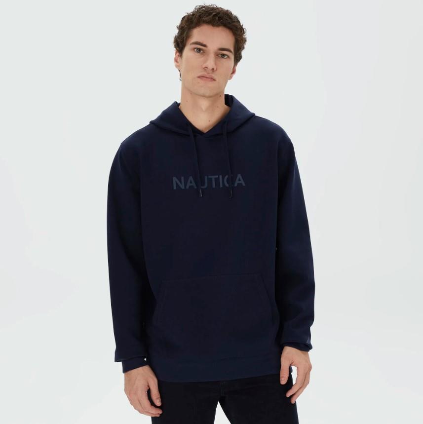 Nautica Erkek Lacivert Standart Fit Kapüşonlu Sweatshirt