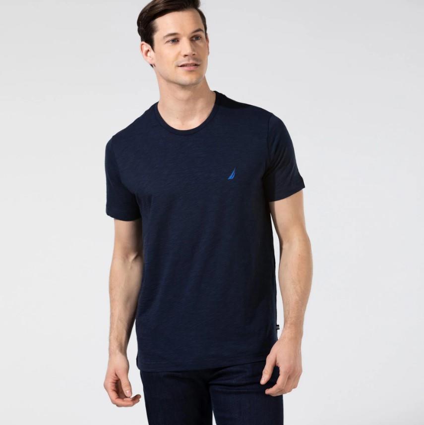 Nautica Erkek Lacivert Standart Fit T-Shirt