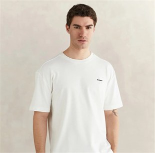 GANT Erkek Beyaz Kısa Kollu T-Shirt