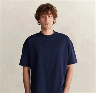 GANT Erkek Lacivert Kısa Kollu T-Shirt