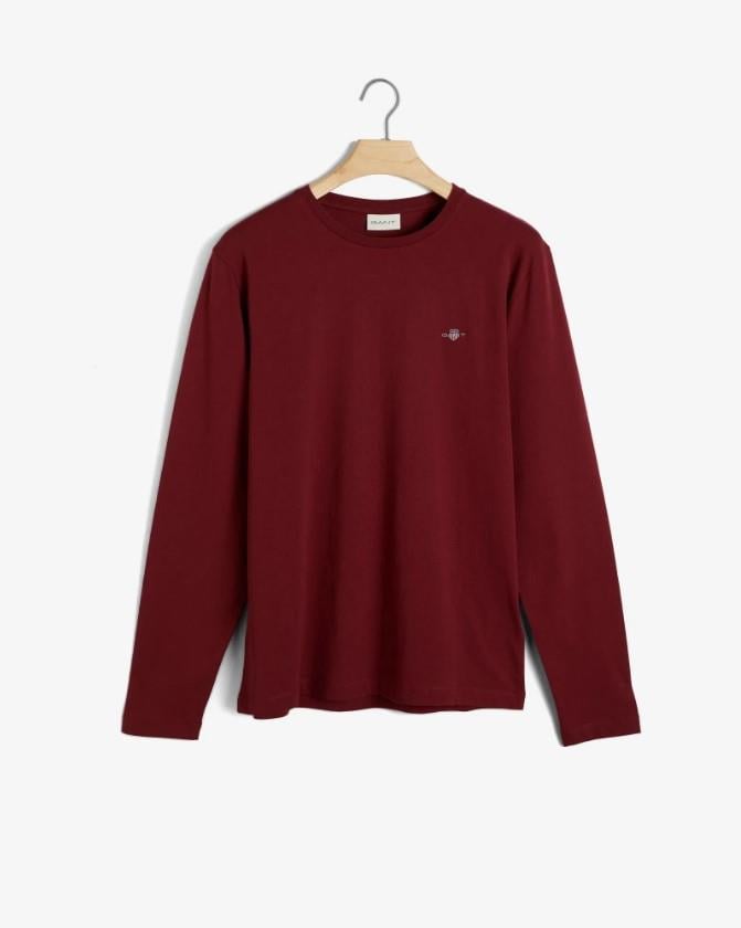 GANT Erkek Kırmızı Regular Fit Bisiklet Yaka T-shirt