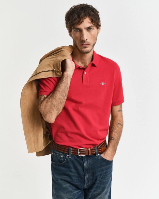 GANT Erkek Kırmızı Regular Fit Polo