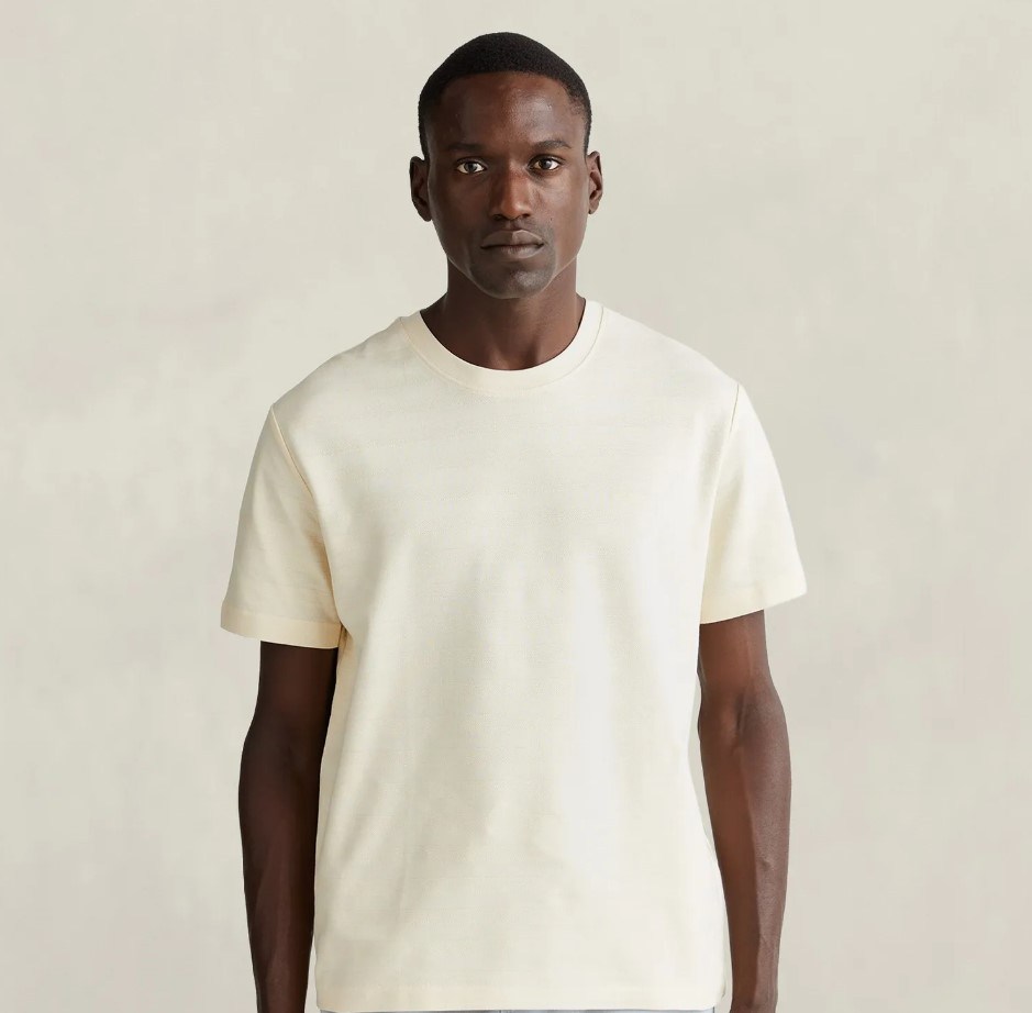 GANT Erkek Krem Bisiklet Yaka Regular Fit T-Shirt
