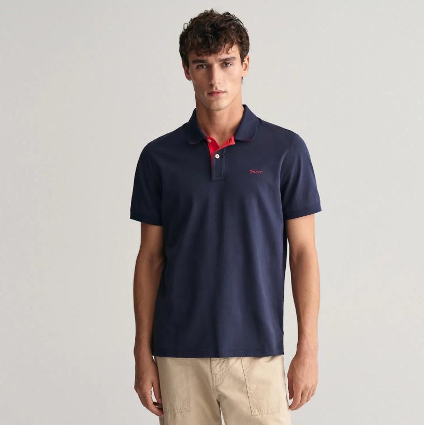 GANT Erkek Lacivert Regular Fit Polo