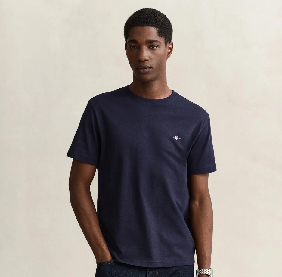 GANT Erkek Lacivert Regular Fit T-Shirt