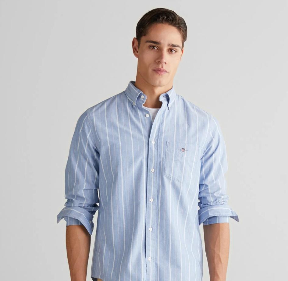 GANT Erkek Mavi Regular Fit Düğmeli Gömlek