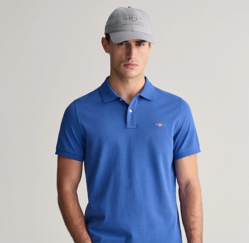 GANT Erkek Mavi Regular Fit Logolu Polo