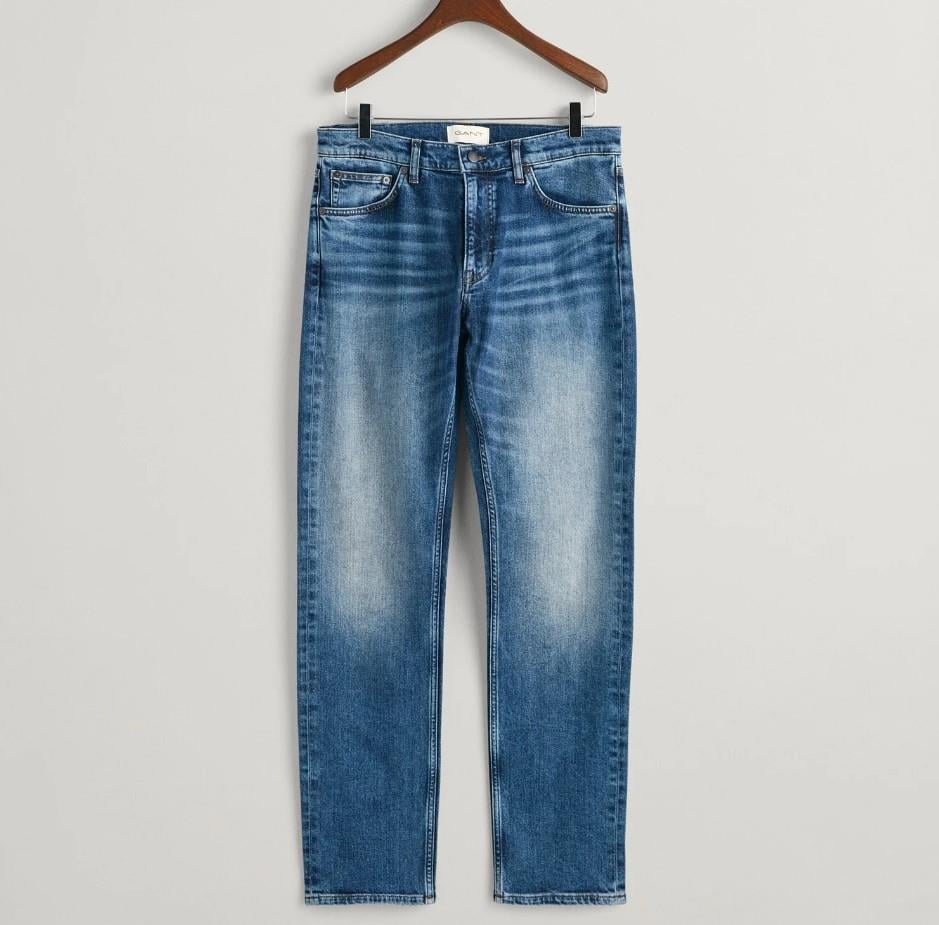 GANT Erkek Mavi Slim Fit Jean Pantolon