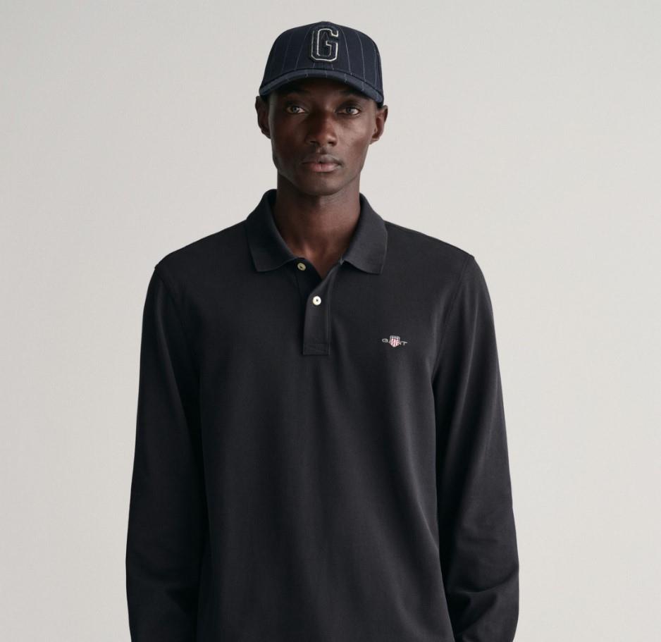 GANT Erkek Siyah Regular Fit Logolu Polo