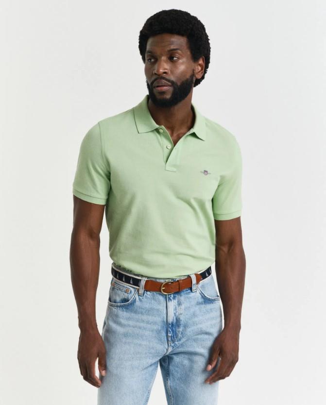 GANT Erkek Yeşil Regular Fit Polo