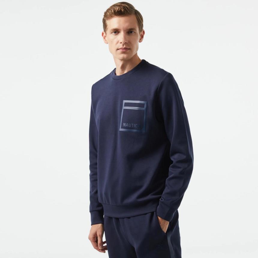 Nautica Erkek Lacivert Regular Fit Sweatshirt