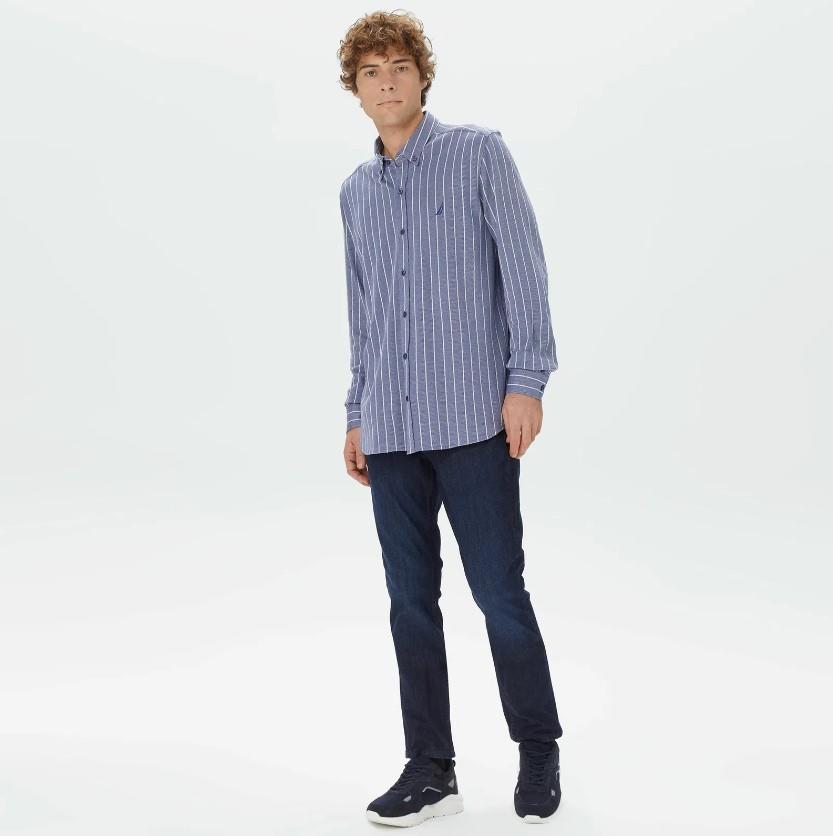 NAUTICA ERKEK LACİVERT SLIM FIT DENIM PANTOLON