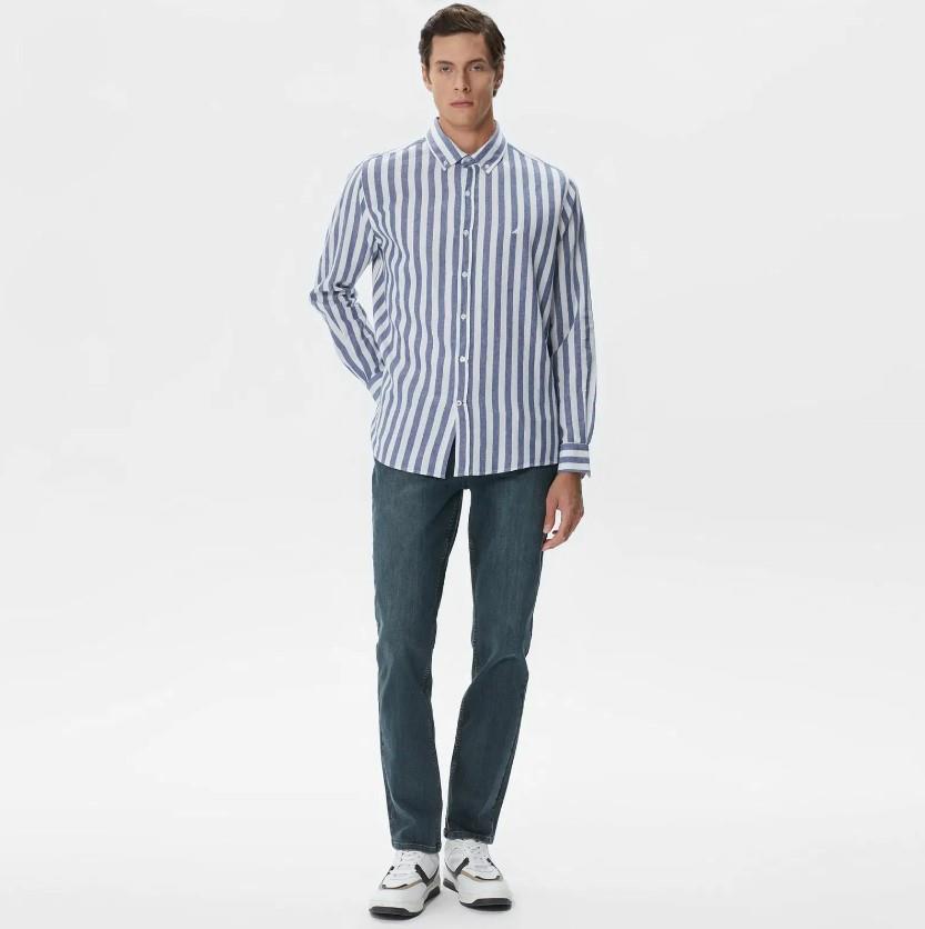Nautica Erkek Lacivert Slim Fit Denim Pantolon