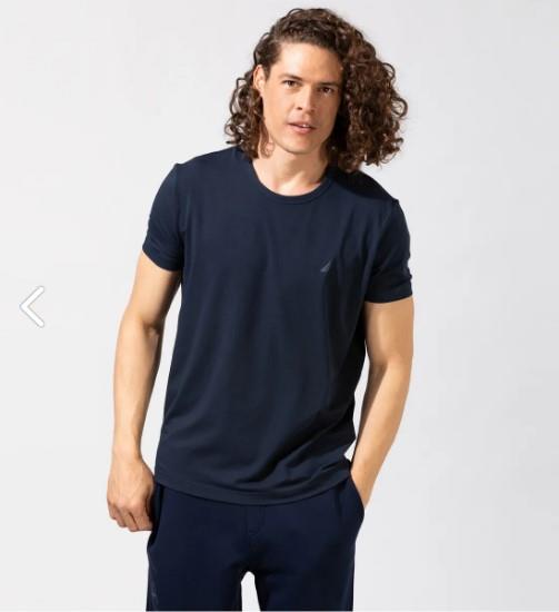 Nautica Erkek Lacivert Standart Fit T-shirt