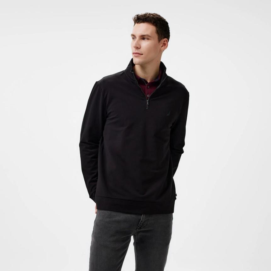 Nautica Erkek Siyah Regular Fit Sweatshirt