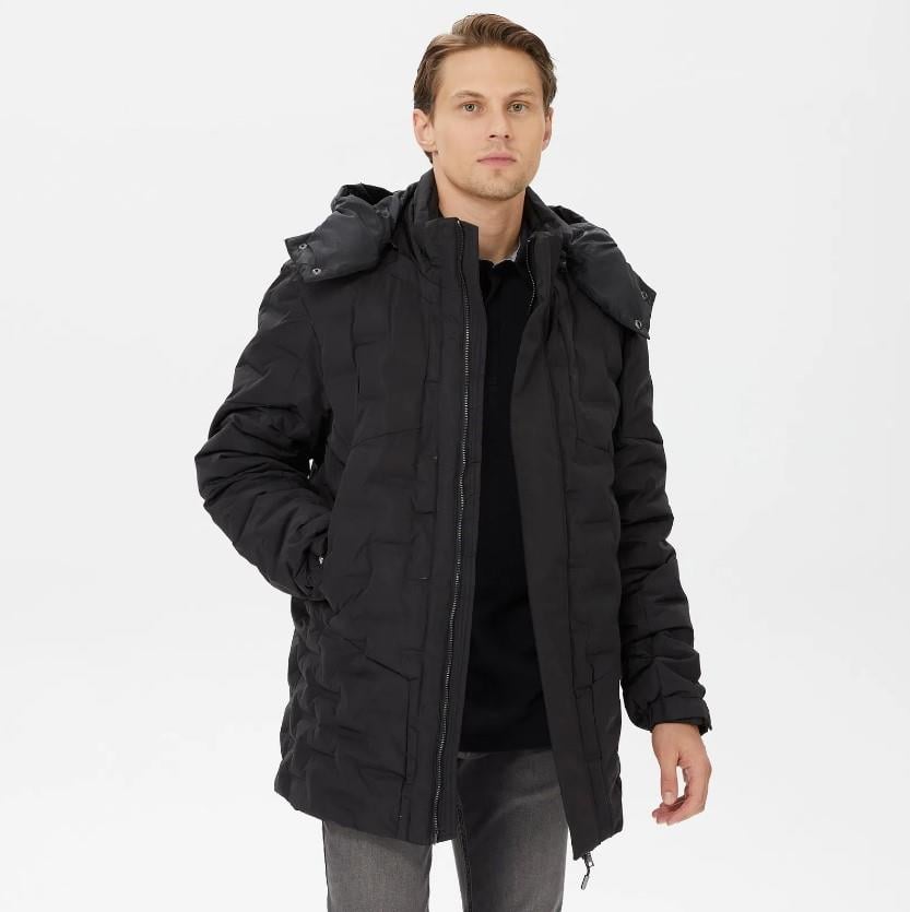 Nautica Erkek Siyah Standart Fit Mont