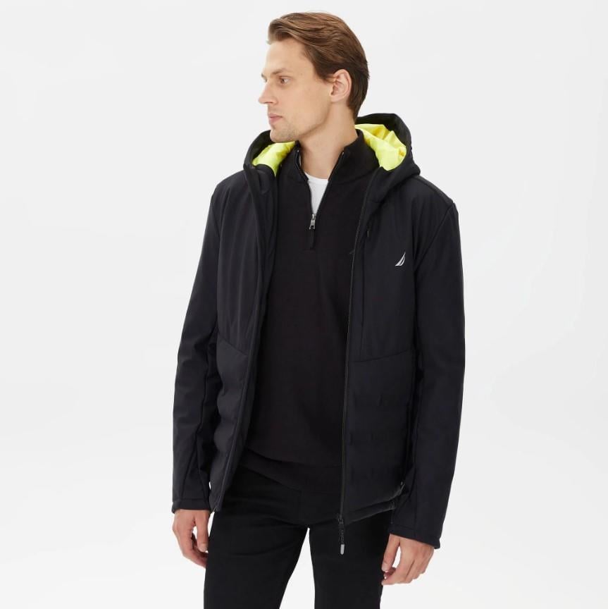 Nautica Erkek Siyah Standart Fit Mont