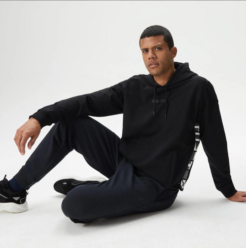 Nautica Erkek Siyah Standart Fit Sweatshirt