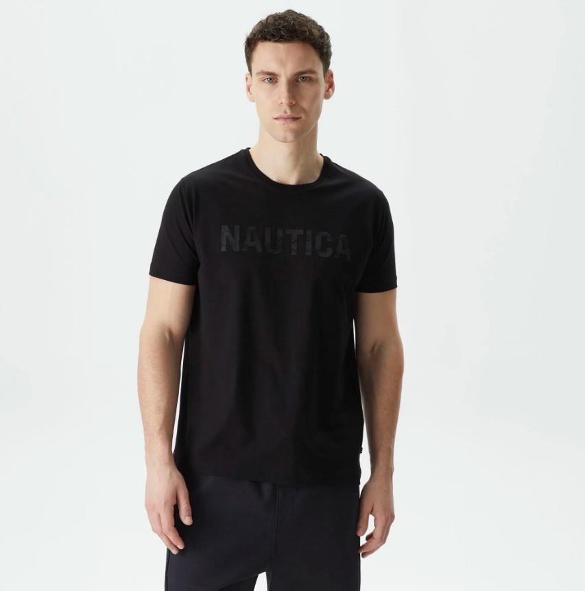 Nautica Erkek Siyah Standart Fit T-Shirt