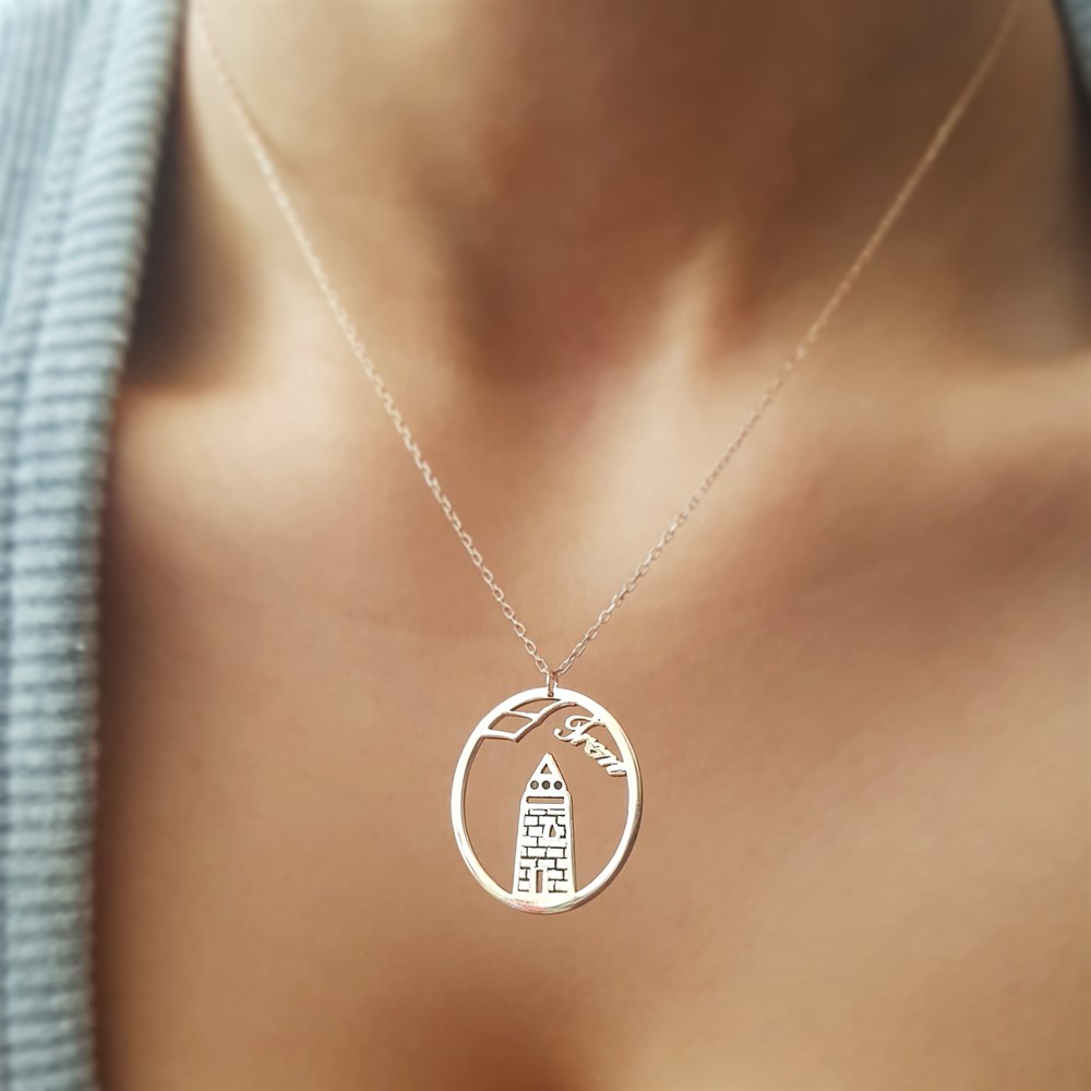 GALATA KULESİ İSİM GÜMÜŞ KOLYE