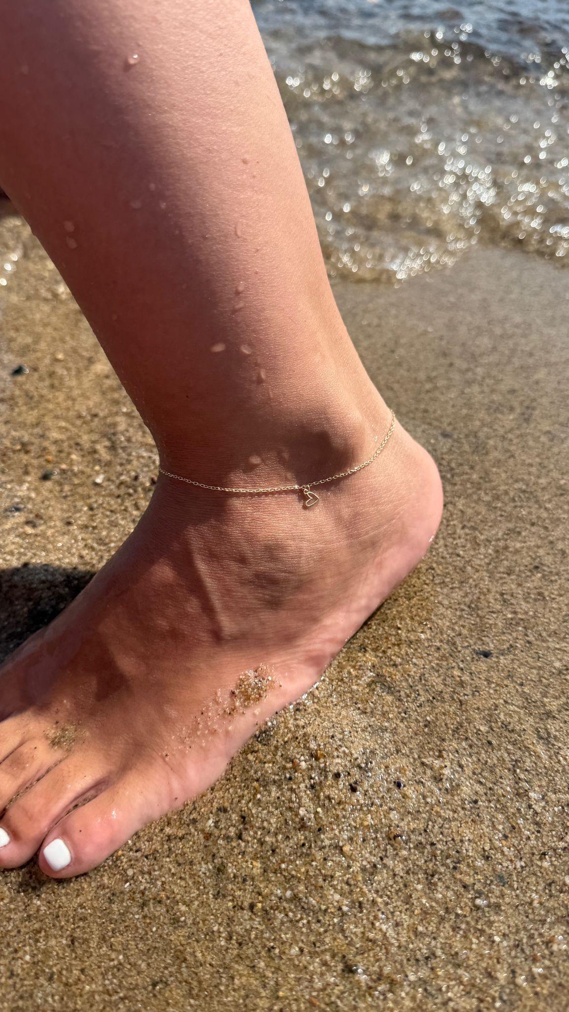 Minimal Kalp Gümüş Halhal