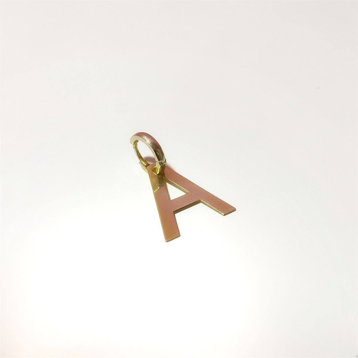 Tasarım Halka Harf Gümüş Küpe