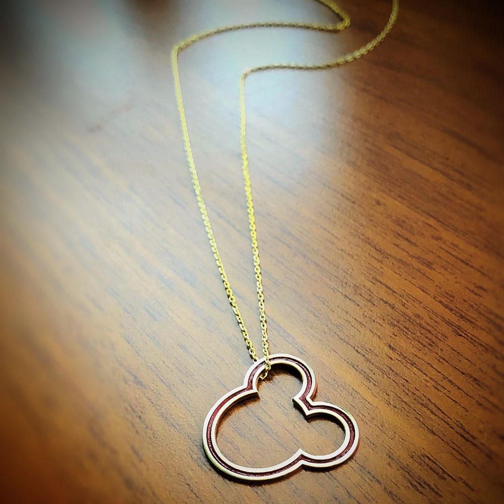 Tasarım Mickey Gümüş Kolye