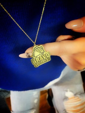 Bravo Gerizekalı Slogan Gümüş Kolye 