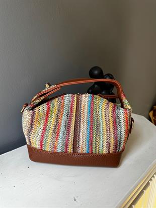 ByFuly Wickermix Rainbow Brown Çanta