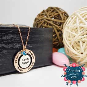 Canım Annem Çember İsimli Gümüş Kolye