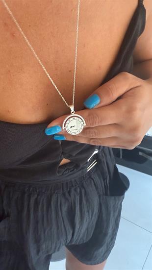 Çift Taraflı Mekanizmalı Doğum Gümüş Kolye